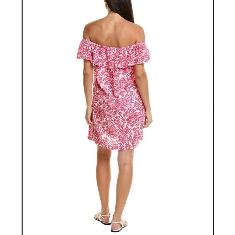 Tommy Bahama Women's Harbor Eyelet Mini Dress Fully Lined Passion Pink Size XS - Picture 3 of 10